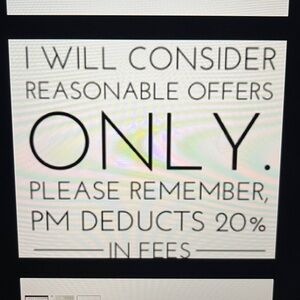 Black and White 'I Will Consider Reasonable Offers' Sign Print